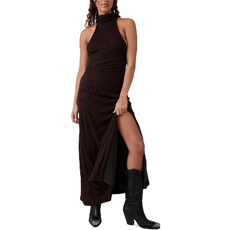 Free People Womens Athea Knit Sleeveless Maxi Dress