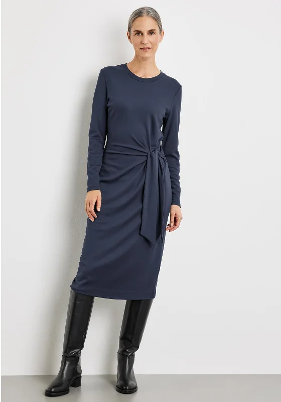 Gerry Weber Knot Waist Midi Dress, Navy