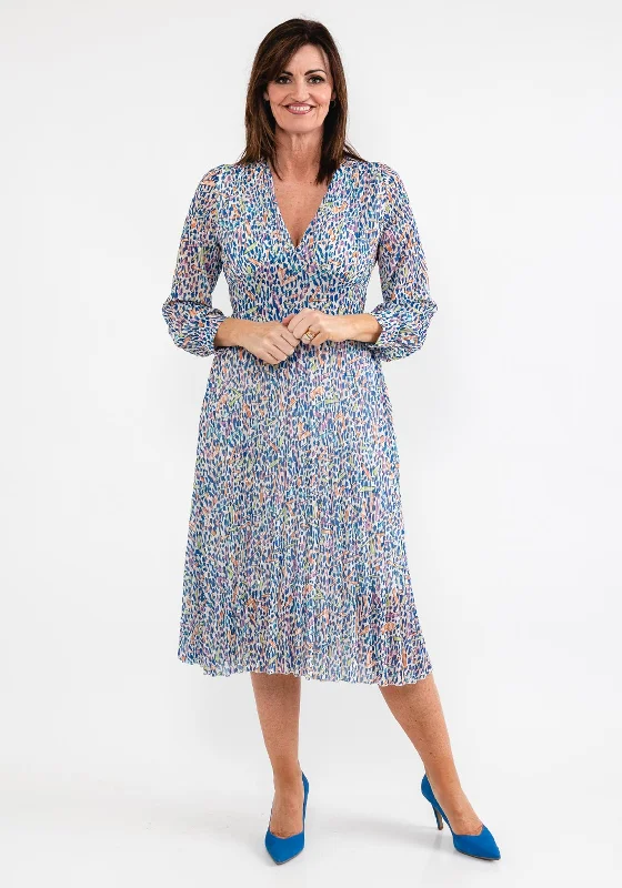 Seventy1 One Size Printed Midi Dress, Blue Multi