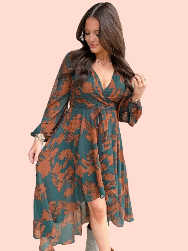 Maxi Dress Geo Print