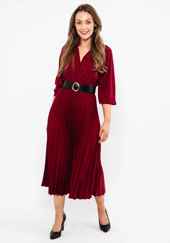 Seventy1 Pleated Maxi Dress, Burgundy