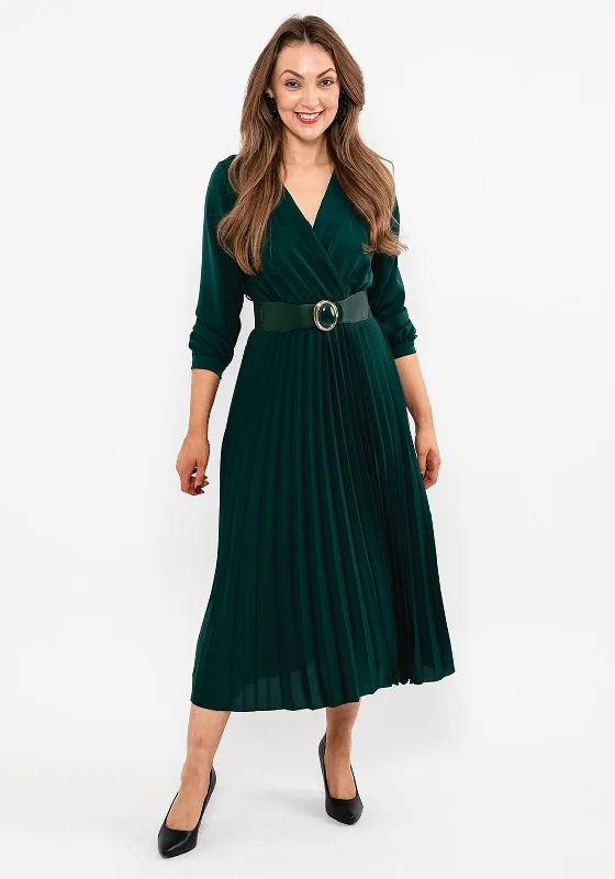 Seventy1 Pleated Maxi Dress, Forest Green