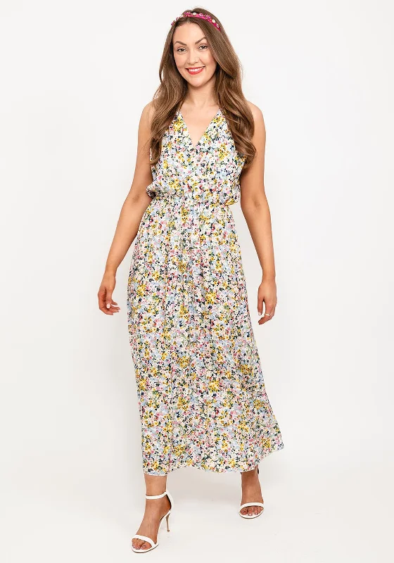 Seventy1 One Size Dainty Floral Maxi Dress, Pink Multi