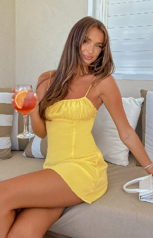 Weekend Special Offers Isabel Yellow Mini Dress