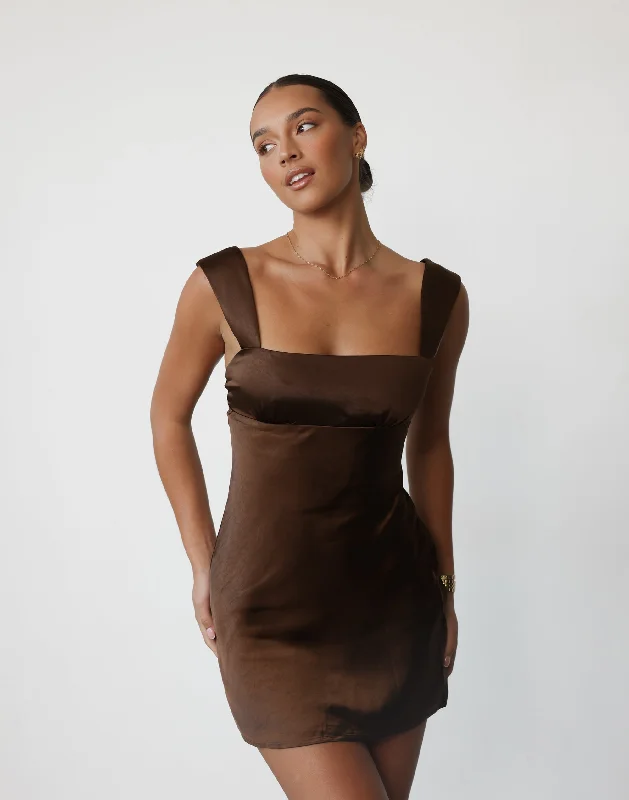 Mimosa Mini Dress (Walnut)