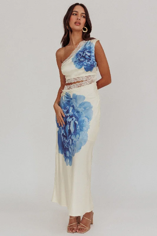 Exclusive Deals Mahli One-Shoulder Cut-Out Maxi Dress Ivory