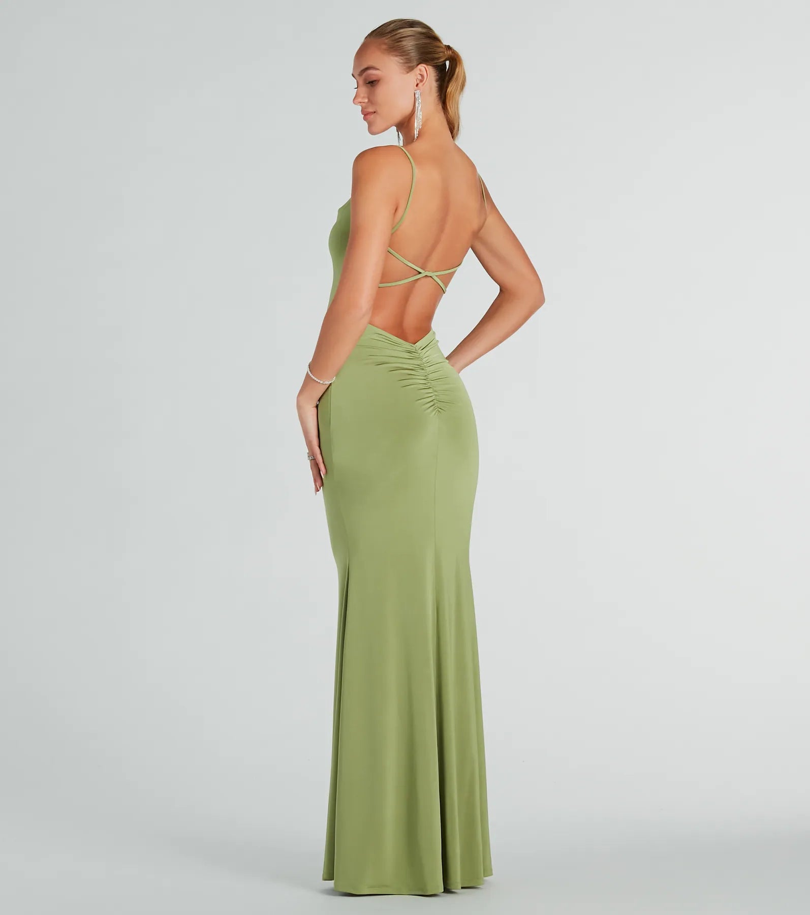 Anya Formal Strappy Open-Back Mermaid Dress