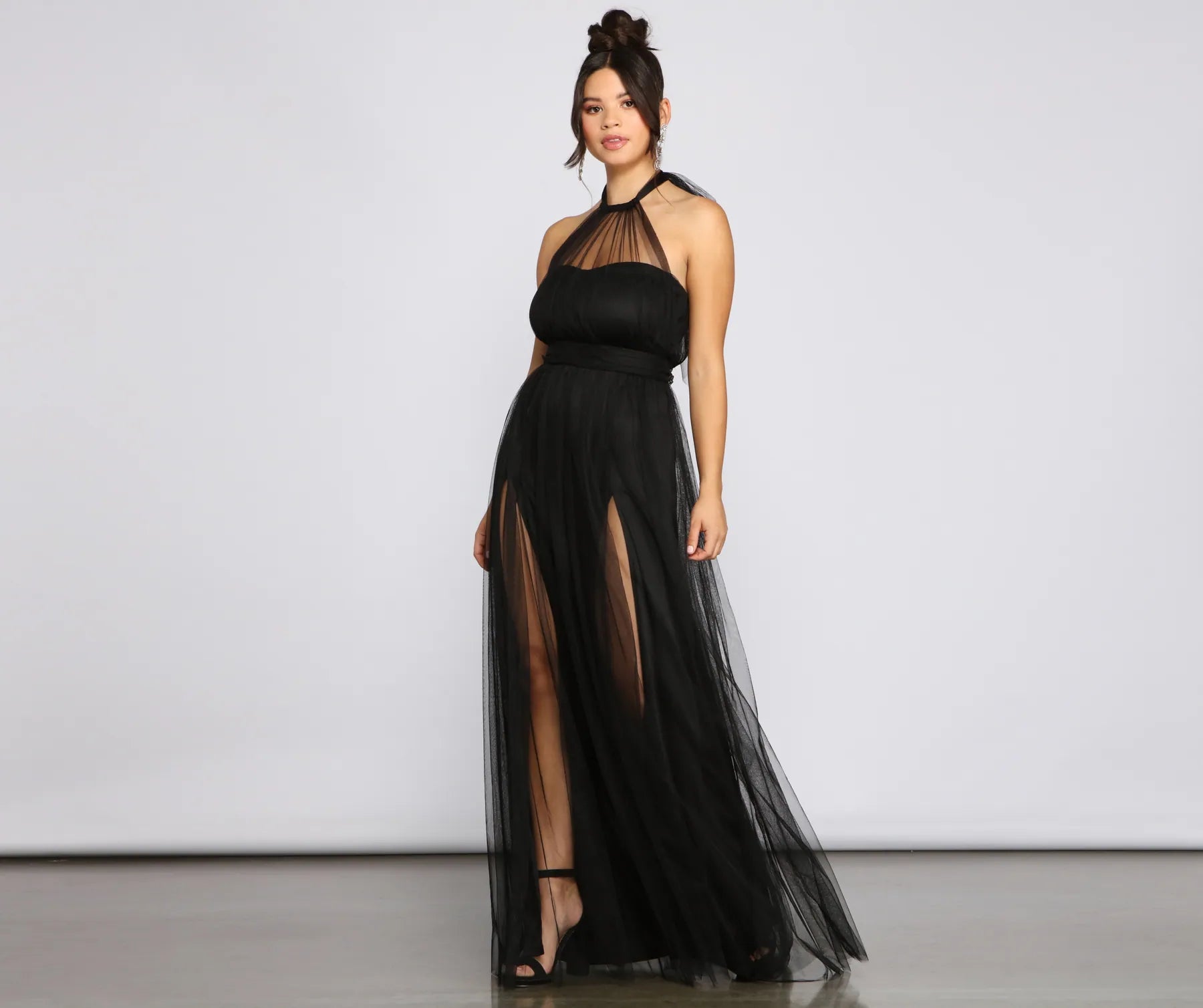 Weekend Promo Offers Charlie Formal Double Slit A-Line Dress