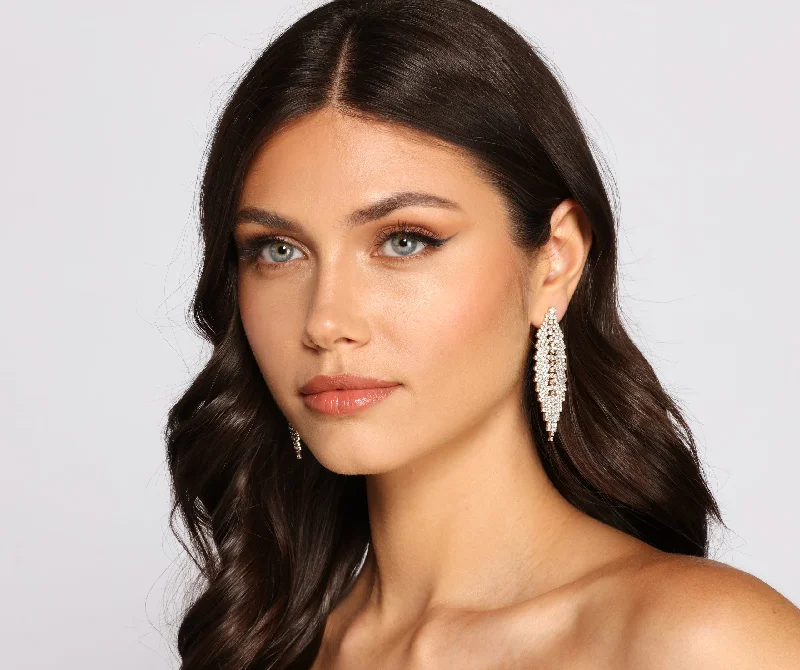Exclusive Online Offers Glitzy Rhinestone Chandelier Earrings