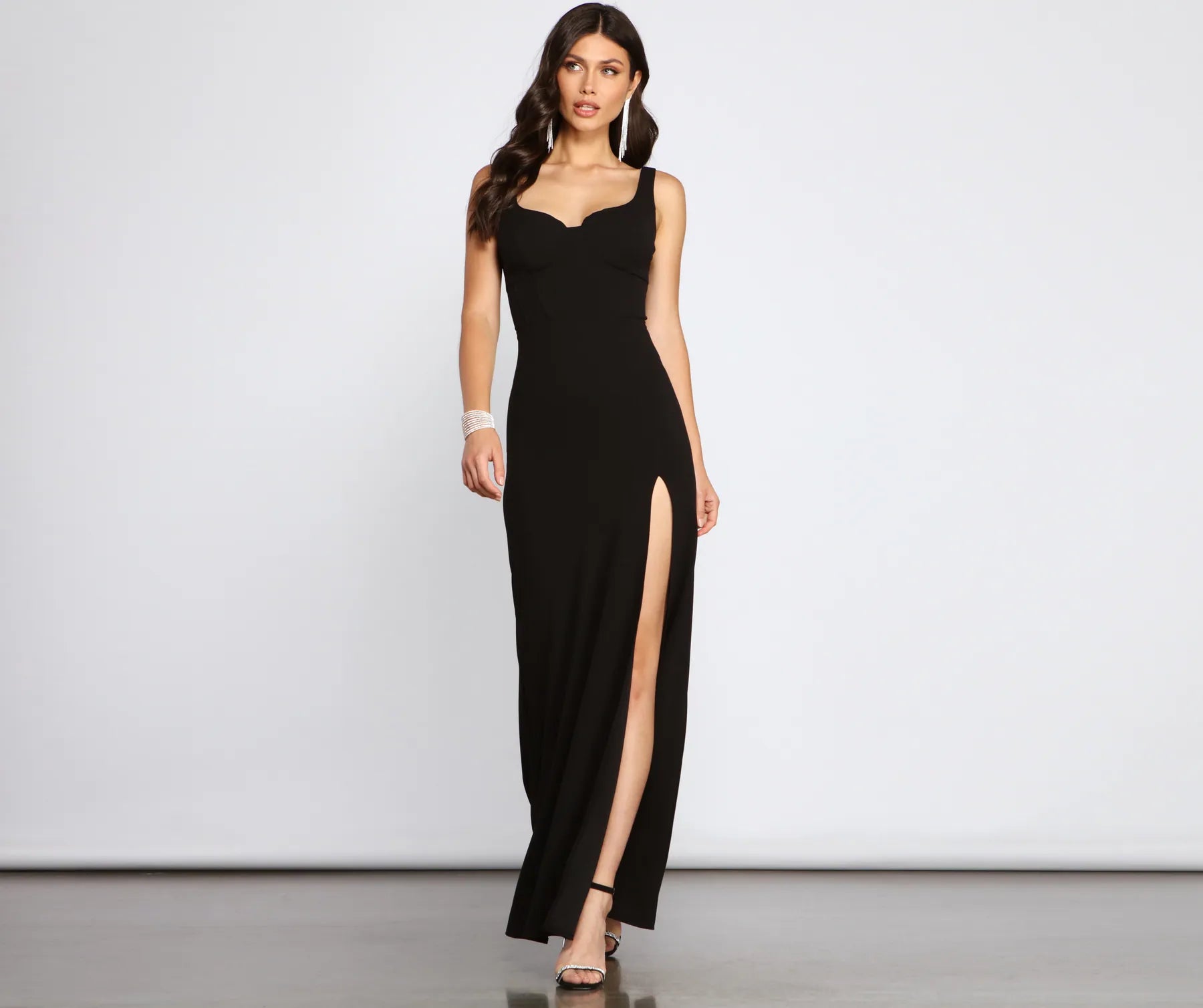 Shop & Save Instantly Layla Sleeveless High-Slit Formal Dress