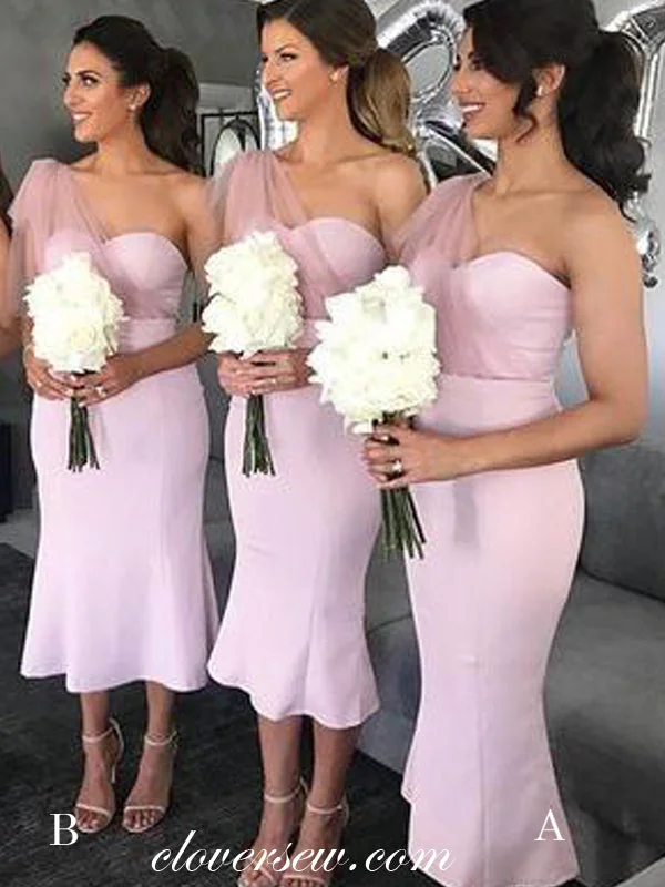 Weekend Exclusive Offers You’ll Love Pink Satin One Shoulder Sheath Mismatched Bridesmaid Dresses, CB0150 Weekend Exclusive Offers You’ll Love Pink Satin One Shoulder Sheath Mismatched Bridesmaid Dresses, CB0150