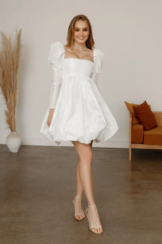 Short Taffeta Wedding Dress Mariell