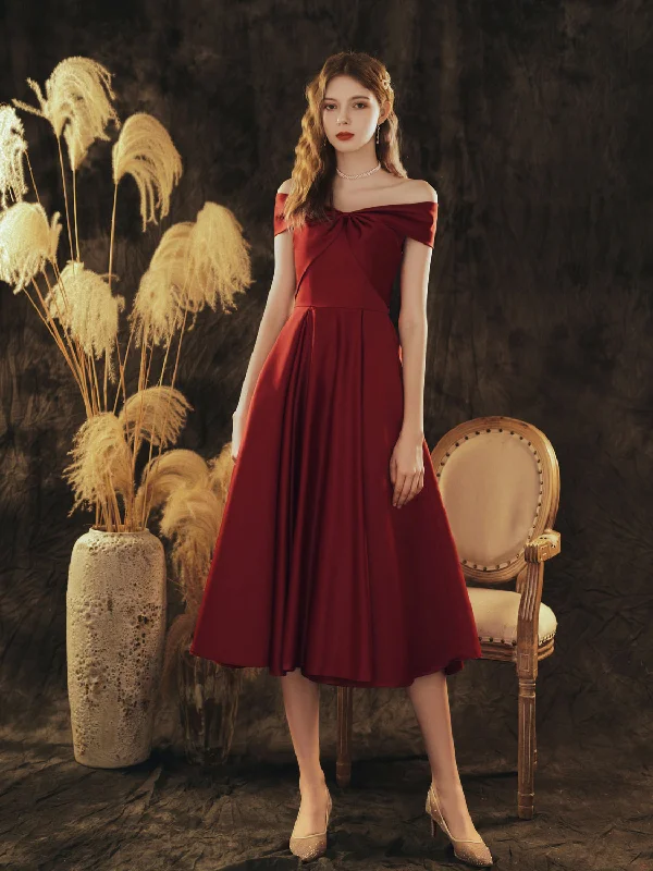 Weekend Exclusive Discounts Simple Burgundy Satin Short Prom Dress Burgundy Homecoming Dress Weekend Exclusive Discounts Simple Burgundy Satin Short Prom Dress Burgundy Homecoming Dress