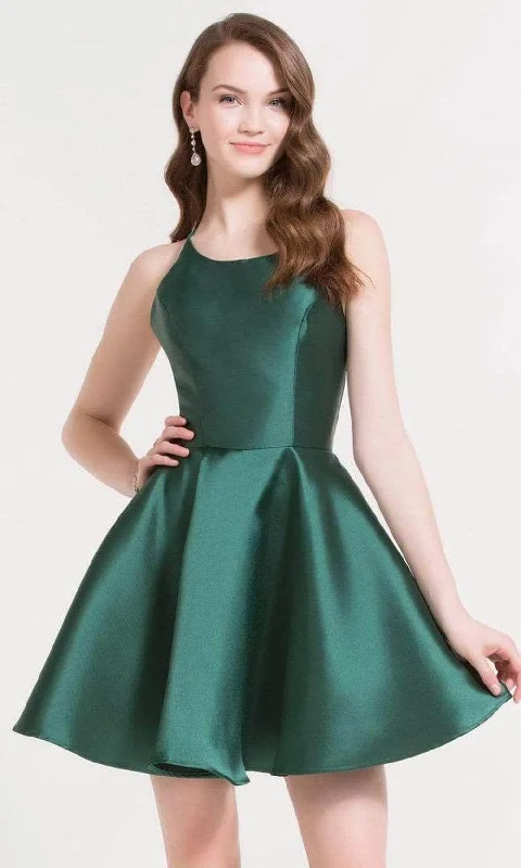 Unbeatable Offer Alyce Paris - 3703 Fitted Halter Cocktail Dress