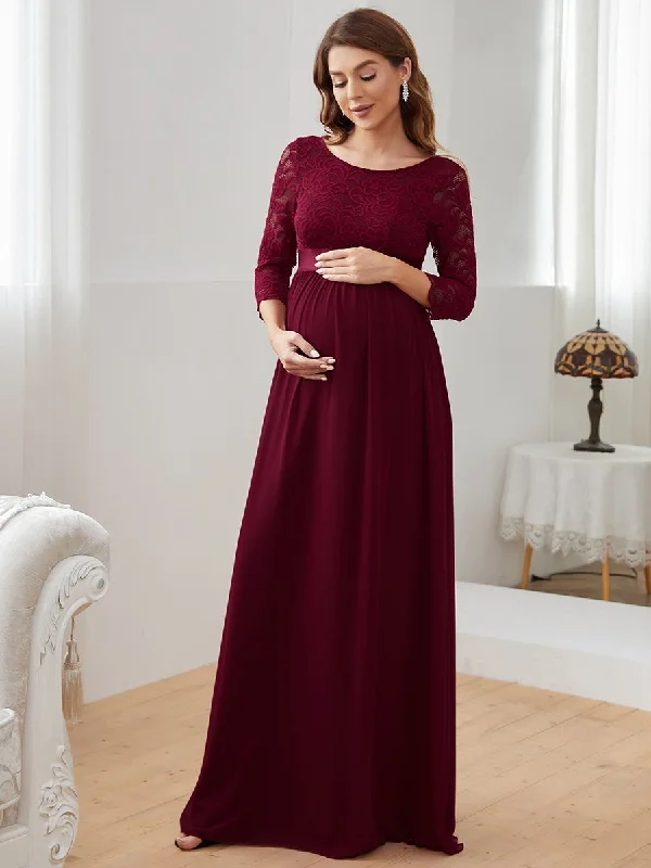 Get It Now Simple and Elegant Wholesale Maternity Dress with A-line silhouette